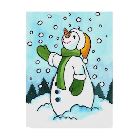 Abraal 'Snowman 1' Canvas Art,18x24